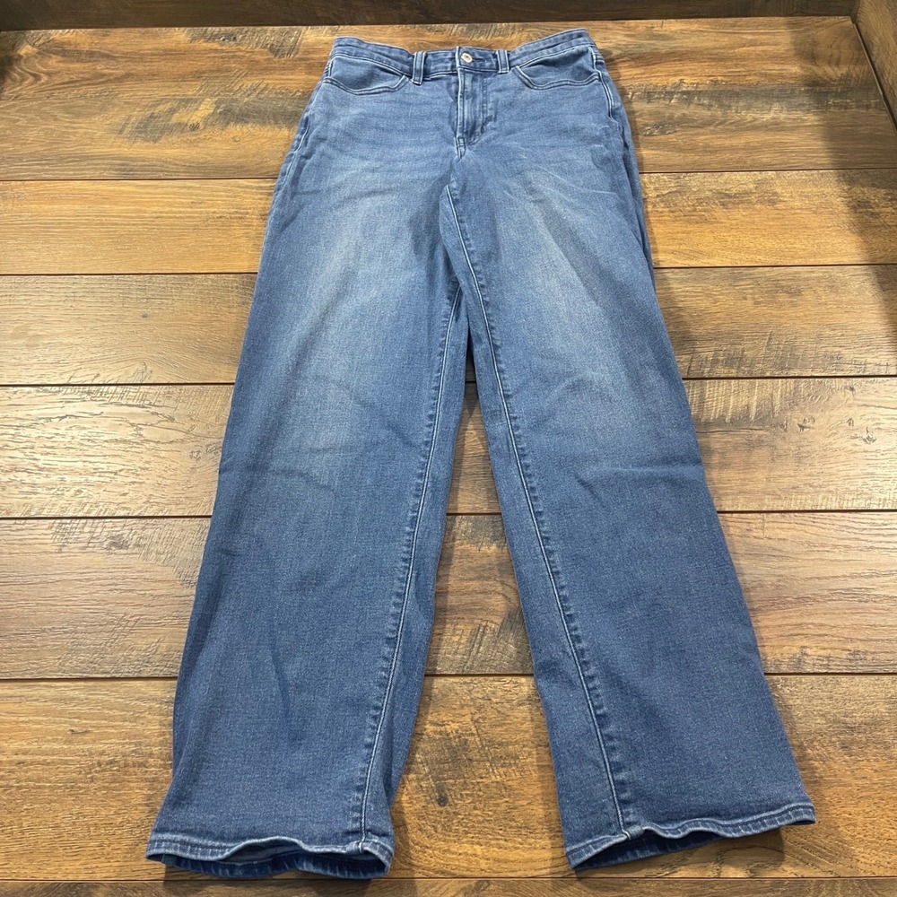 Old Navy High Rise Wow Loose Jeans Medium Wash 8 Long Relaxed Baggy Grunge Boho